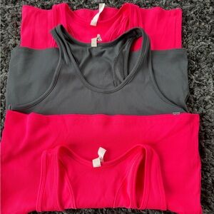 Under Armour Ribbed Tank Top Set - Pink & Charcoal